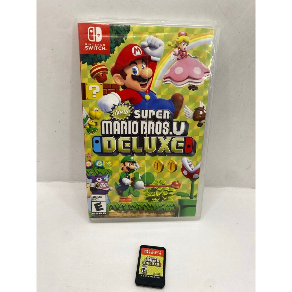 New Super Mario Bros. U Deluxe Nintendo Switch Game w/Case CIB tested Authentic